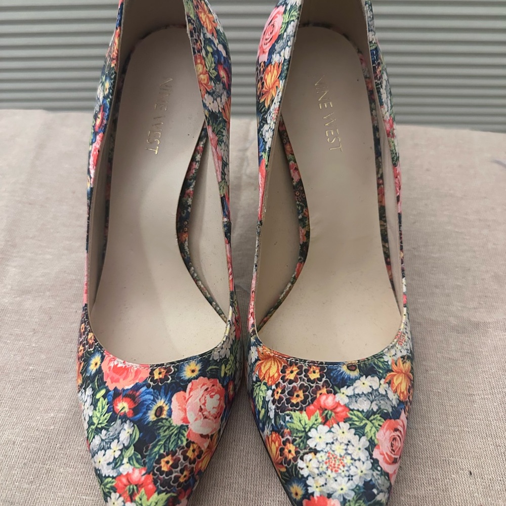Nine West Multicolor Floral Heels